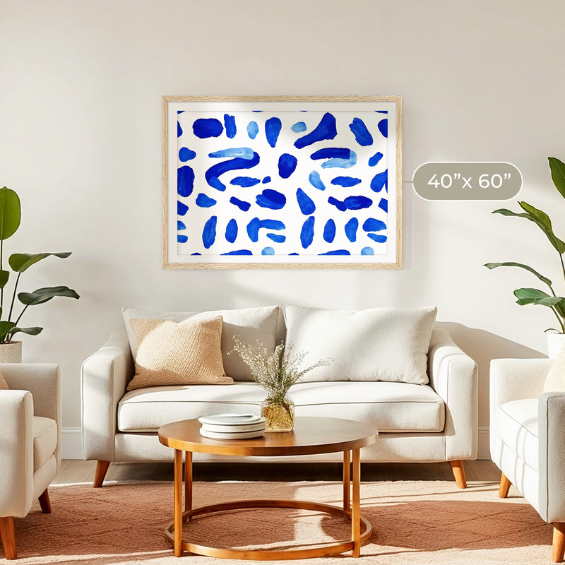 Royal Blue Abstract Pattern - Sage and Rose Prints