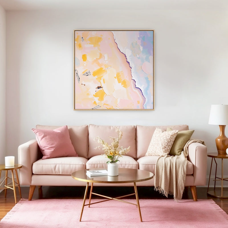 Birds-Eye Beach with Lavender Fog - Sage and Rose Prints