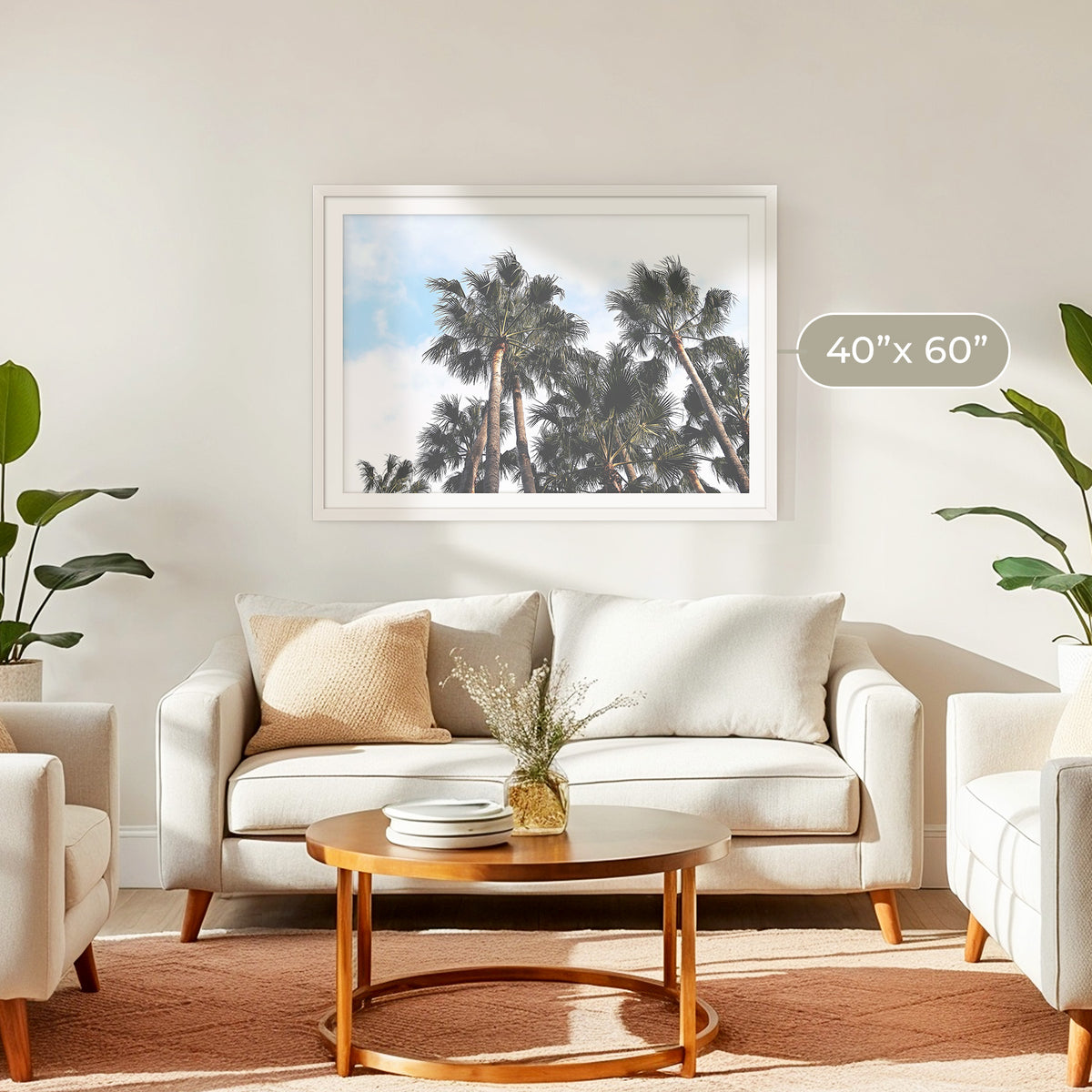 Palms in the Sky Beach Photo No1 - Sage and Rose Prints