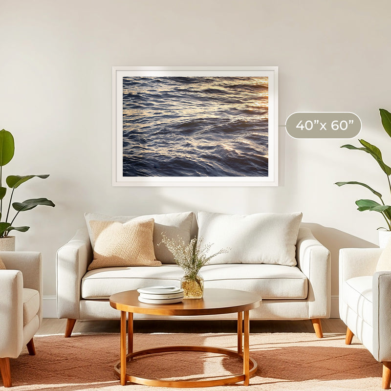 Sunset Ocean Waves Pattern Photo No1 - Sage and Rose Prints