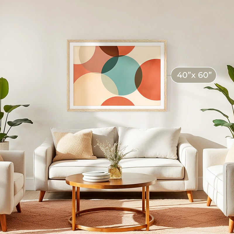 Vibrant Mid Century Print - Sage and Rose Prints