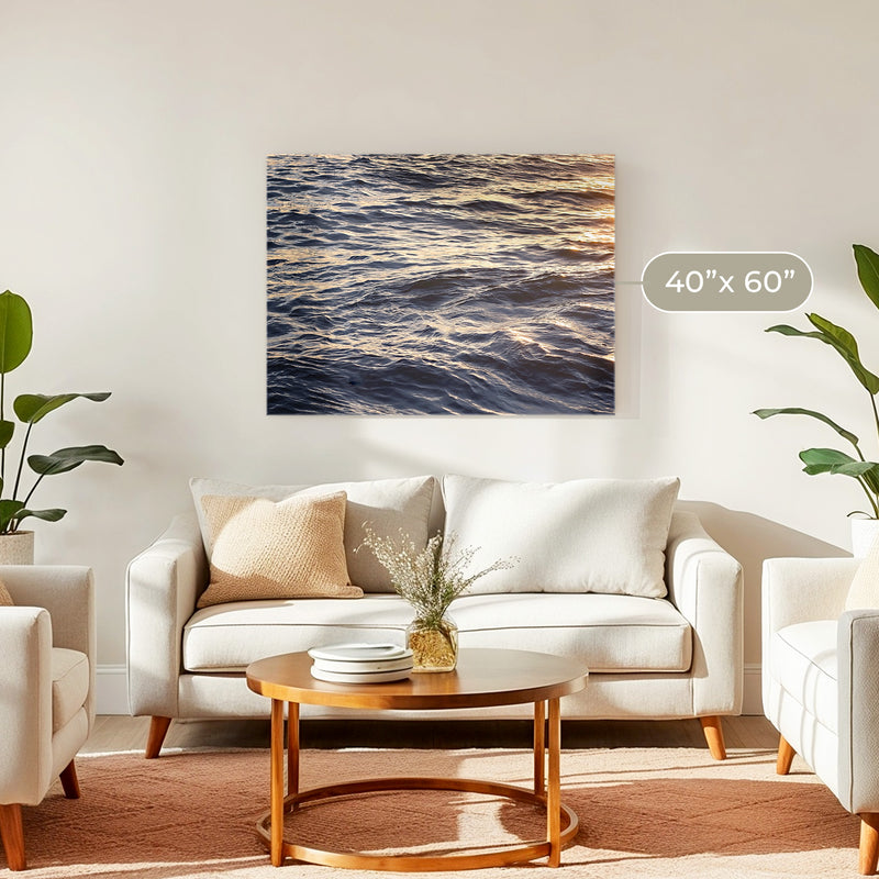 Sunset Ocean Waves Pattern Photo No1 - Sage and Rose Prints