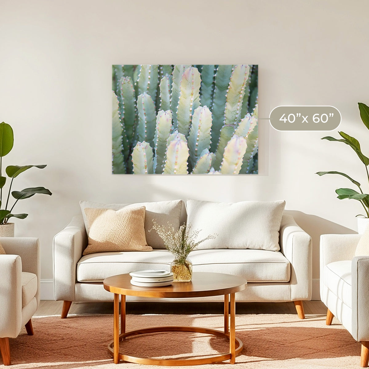 Moroccan Mound Cactus Geometric Photo No1 - Sage and Rose Prints