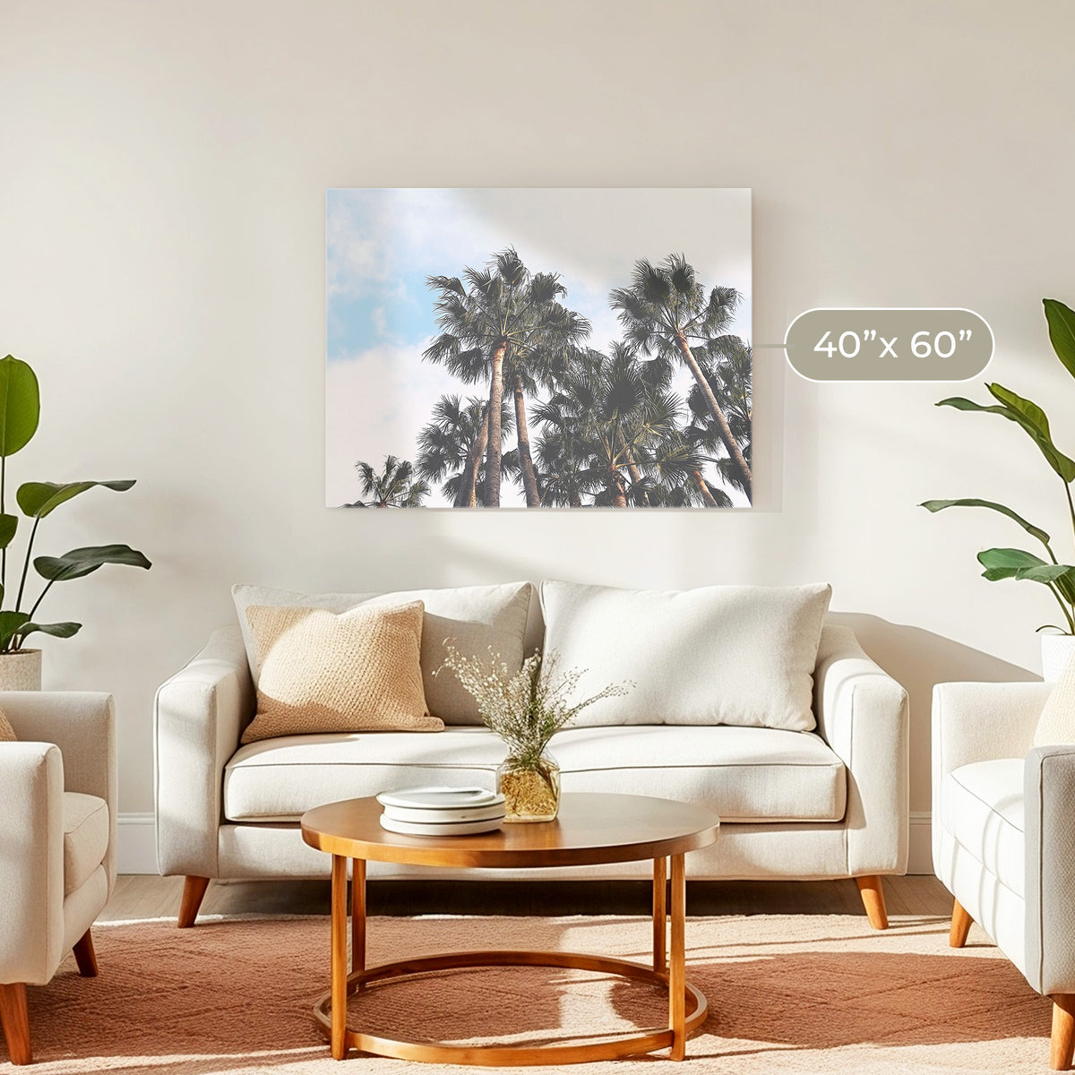 Palms in the Sky Beach Photo No1 - Sage and Rose Prints