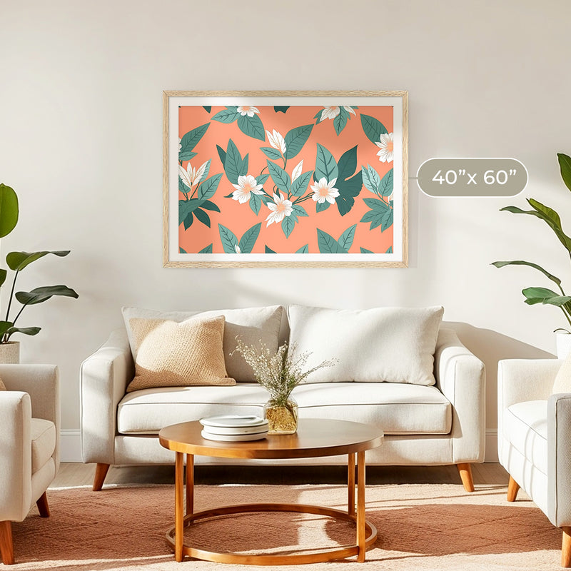 Vibrant Paradise Pattern - Sage and Rose Prints