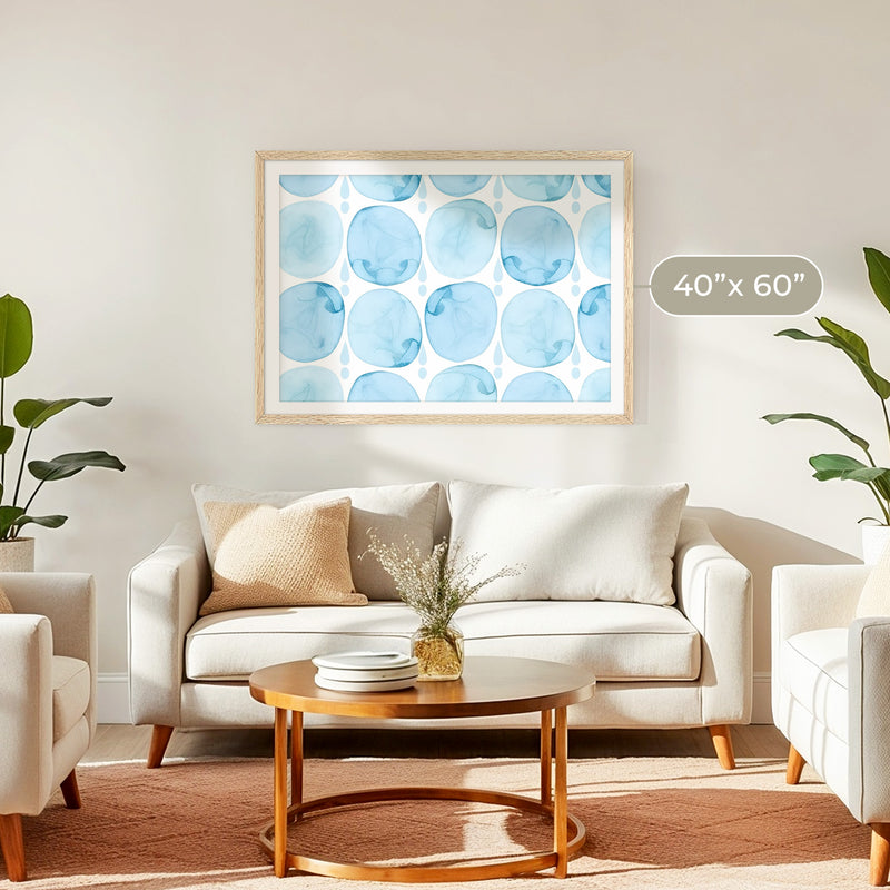 Organic Light Blue Print - Sage and Rose Prints