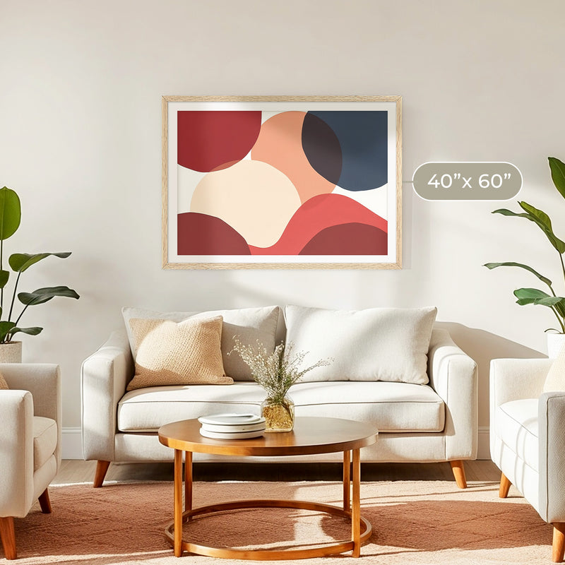 Deep Red Modern Art - Sage and Rose Prints