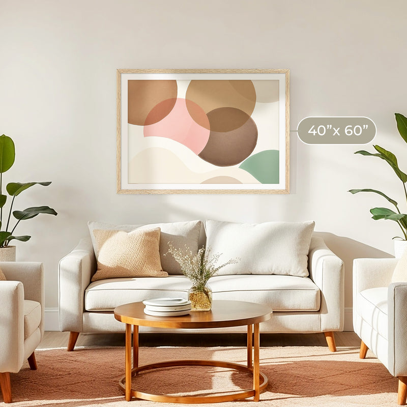 Sandstone and Pink Modern Art - Sage and Rose Prints