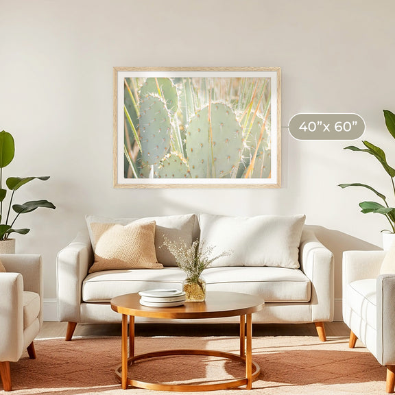 Prickly Pear Cactus Desert Photography No1 - Sage and Rose Prints