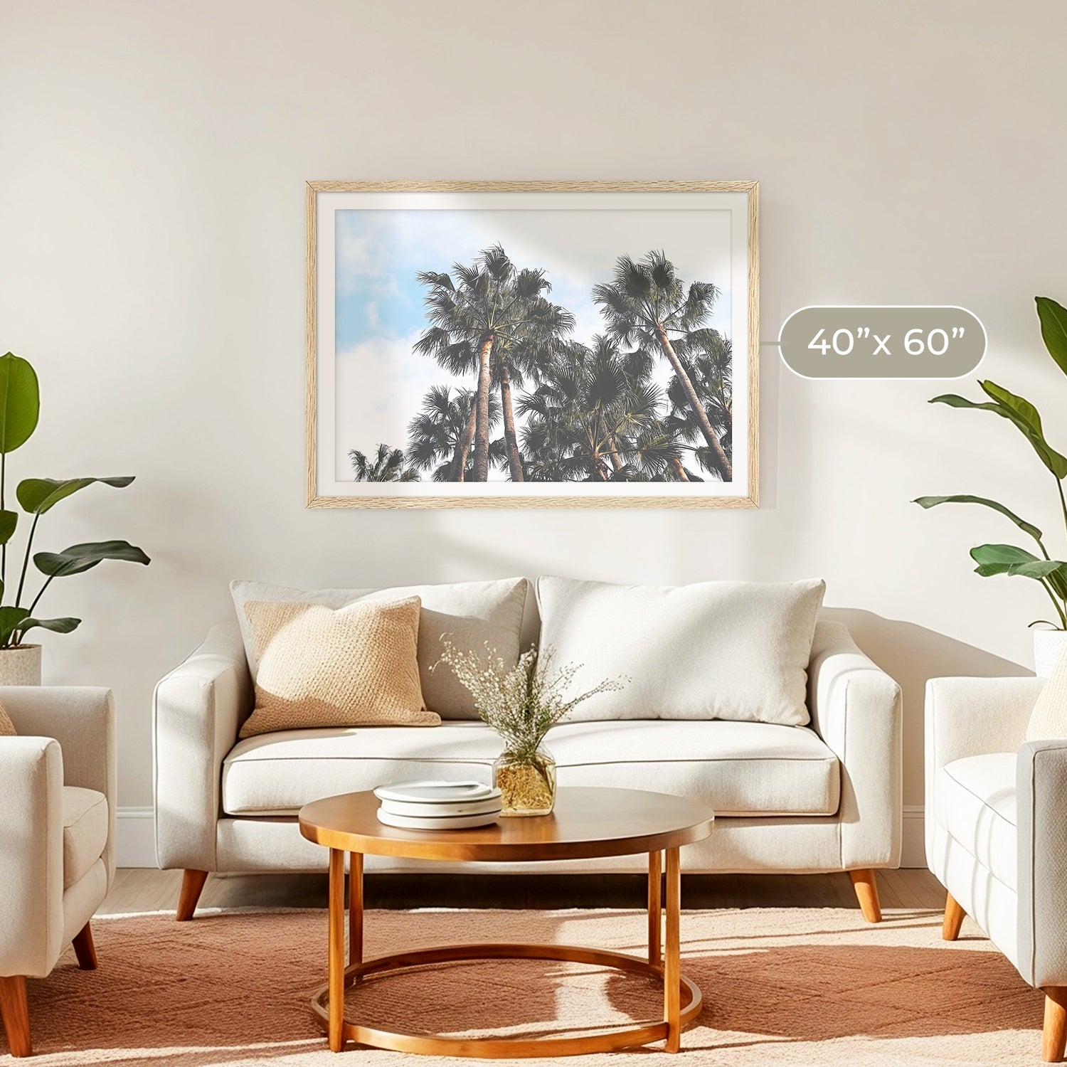 Palms in the Sky Beach Photo No1 - Sage and Rose Prints