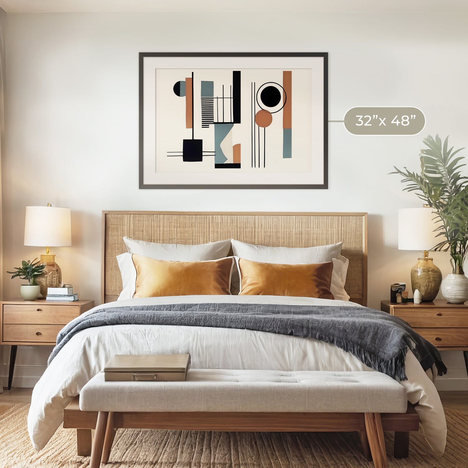 Mid Century Modern Art 08-1x - Sage and Rose Prints