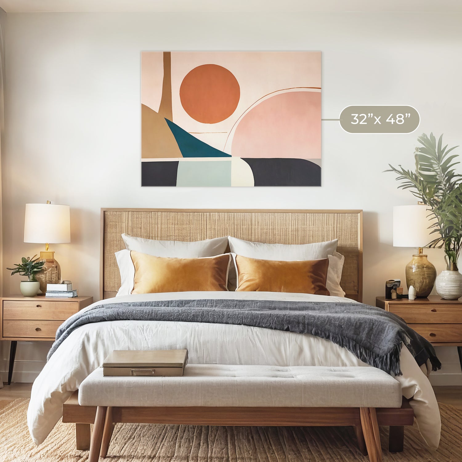 Mid Century Modern Wall Art 11-1x - Sage and Rose Prints