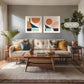 Coral Colors 2 Piece Geometric Painting - Sage and Rose Prints