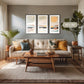 Mid-Century Package - Living Room Art H 3x - Sage and Rose Prints
