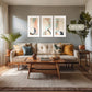 Modern Organic Triptych in Sage and Peach - Sage and Rose Prints