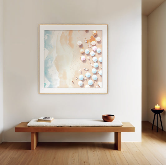 Beach Umbrellas from Above - Sage and Rose Prints