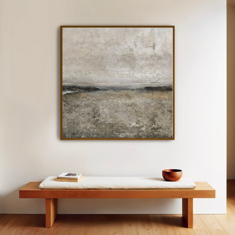 AK-51 Textured Grey Modern Minimalist Abstract Art Print - Sage and Rose Prints