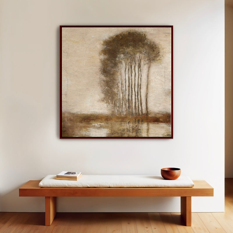 AK-47 Muted Impressionist Tree Landscape Print - Sage and Rose Prints