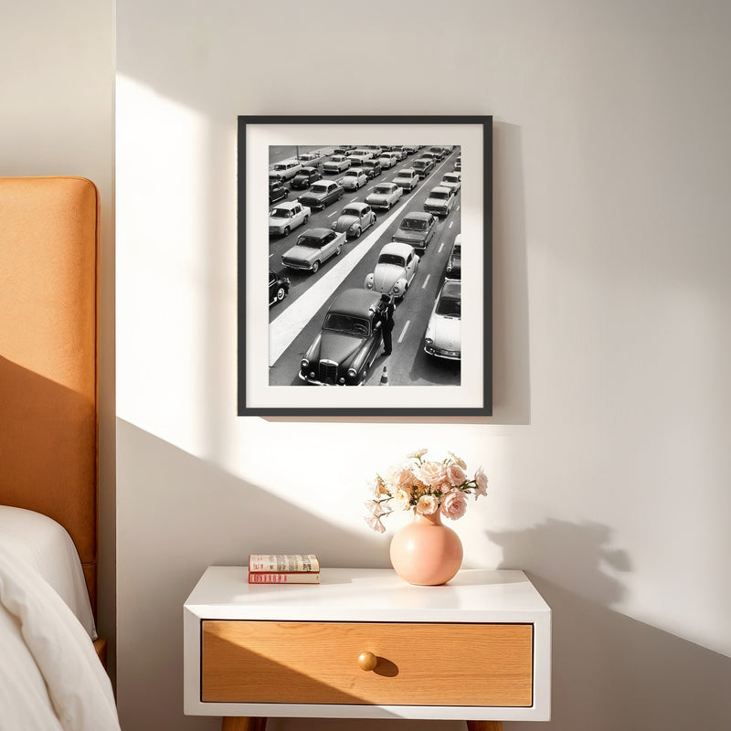 Classic Cars Black and White Photo No1 - Sage and Rose Prints