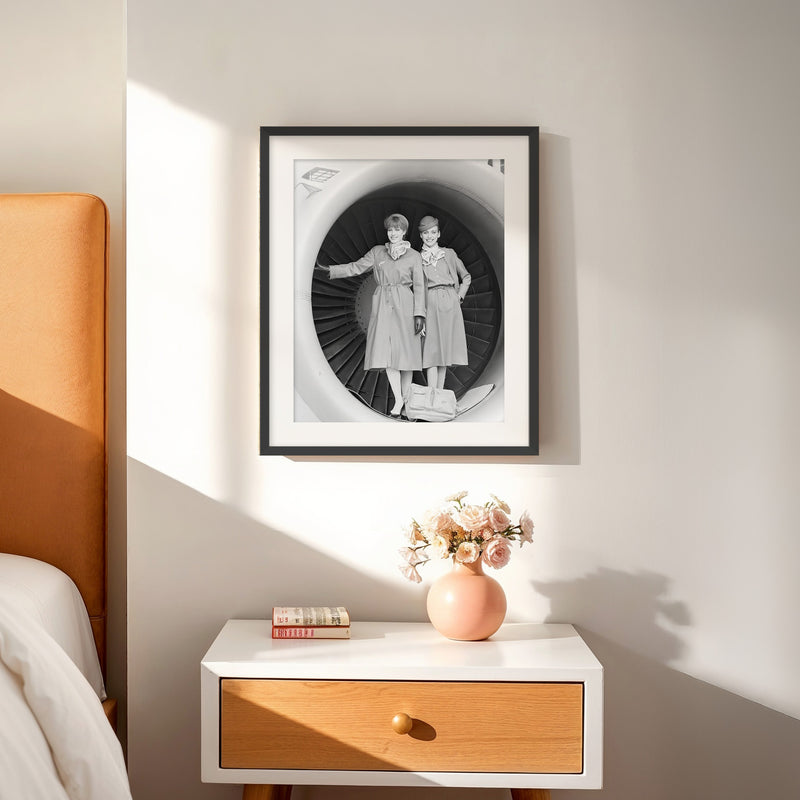 Stylish Flight Attendants Nostalgic Photo No1 - Sage and Rose Prints