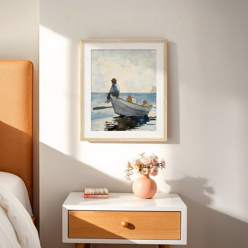 Meditative Ocean Scene No1 - Sage and Rose Prints