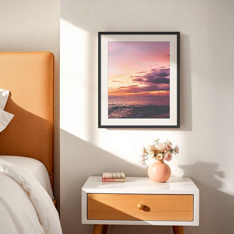 Purple and Pink Sky Ocean Photography No2 - Sage and Rose Prints