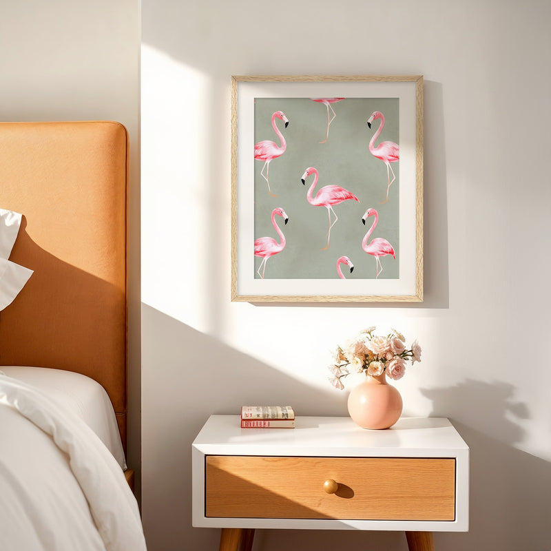 Flamingo Sage Print - Sage and Rose Prints