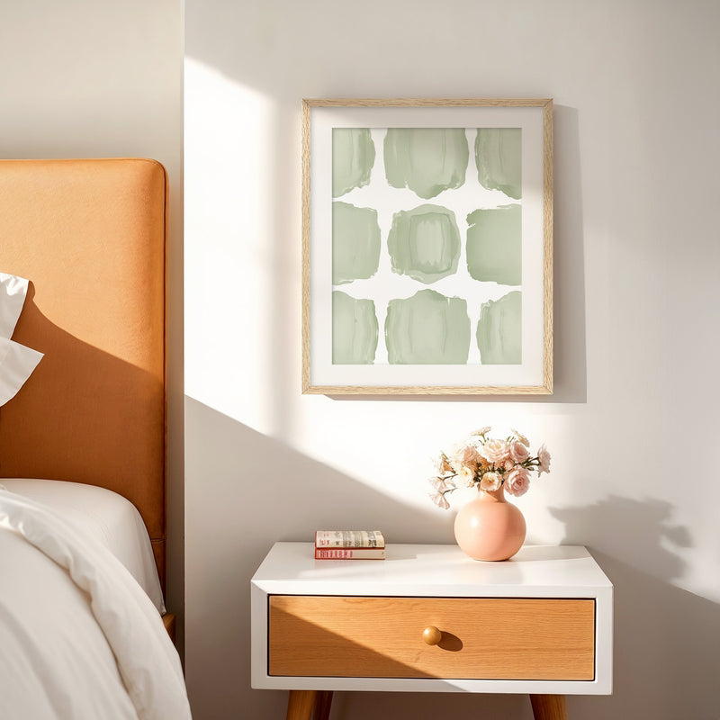 Misty Sage Pattern Print - Sage and Rose Prints