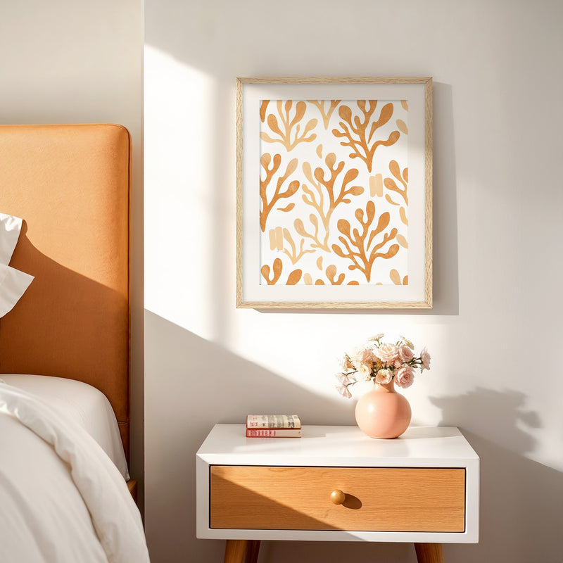 Burnt Orange Seaweed Print - Sage and Rose Prints