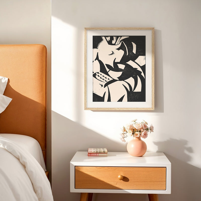 Black and White Geometric Print No2 - Sage and Rose Prints