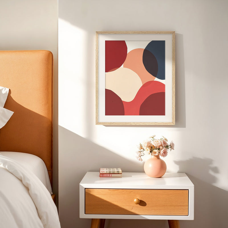 Deep Red Modern Print - Sage and Rose Prints