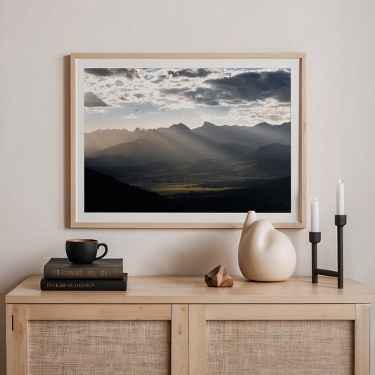 Rays Over the Rockies Photography - Sage and Rose Prints