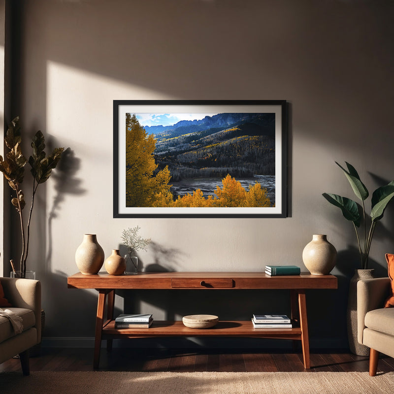 Burnt Orange and Royal Blue Colorado Mountain Photography - Sage and Rose Prints