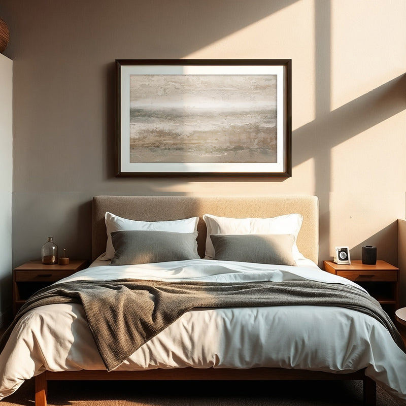 45- Earthy Tan Abstract Painting Print - Sage and Rose Prints