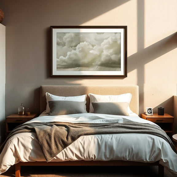 42-Rain Clouds on the Horizon Watercolor - Sage and Rose Prints
