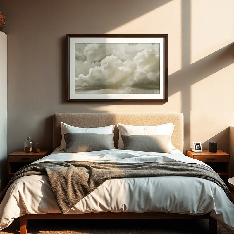 42-Rain Clouds on the Horizon Watercolor - Sage and Rose Prints