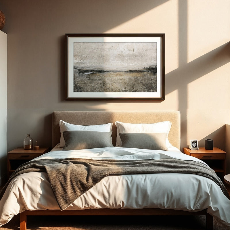 AK-51 Textured Grey Modern Minimalist Abstract Art Print - Sage and Rose Prints