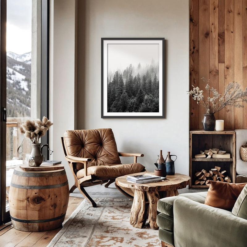 Misty Forest Ridge - Sage and Rose Prints