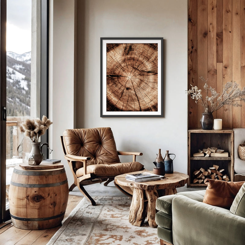 Geometric Tree Rings Photo - Sage and Rose Prints