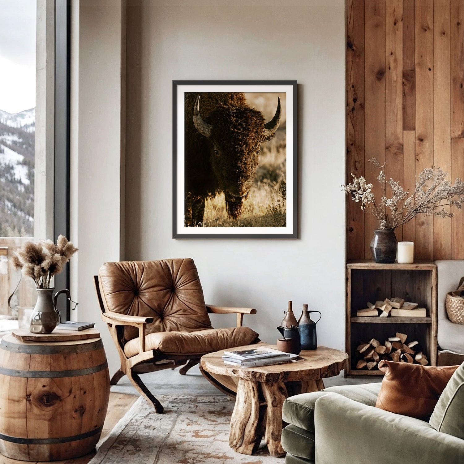 Antelope Island Bison - Sage and Rose Prints