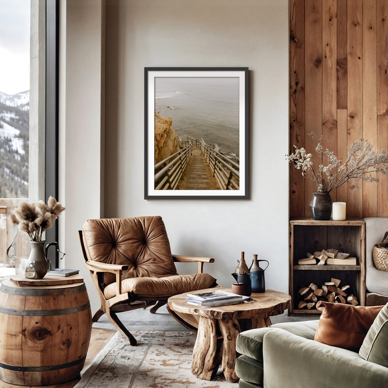 Staircase to Sea - Sage and Rose Prints