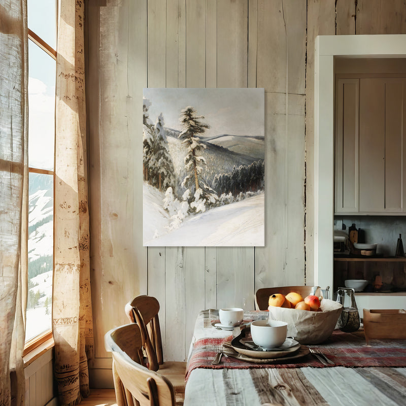 Snowy Forest Landscape - Sage and Rose Prints