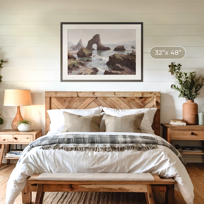 Coastal Rock Arches No2 - Sage and Rose Prints