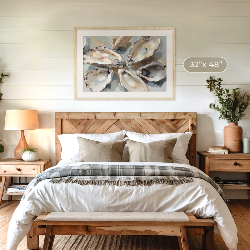 Oyster Shells Painting No2 - Sage and Rose Prints