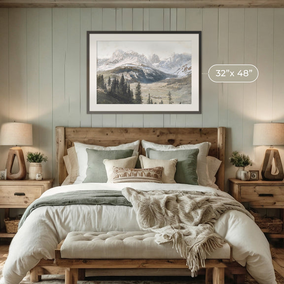 Mountain Package - Bedroom Art B 1x- 14 - Sage and Rose Prints