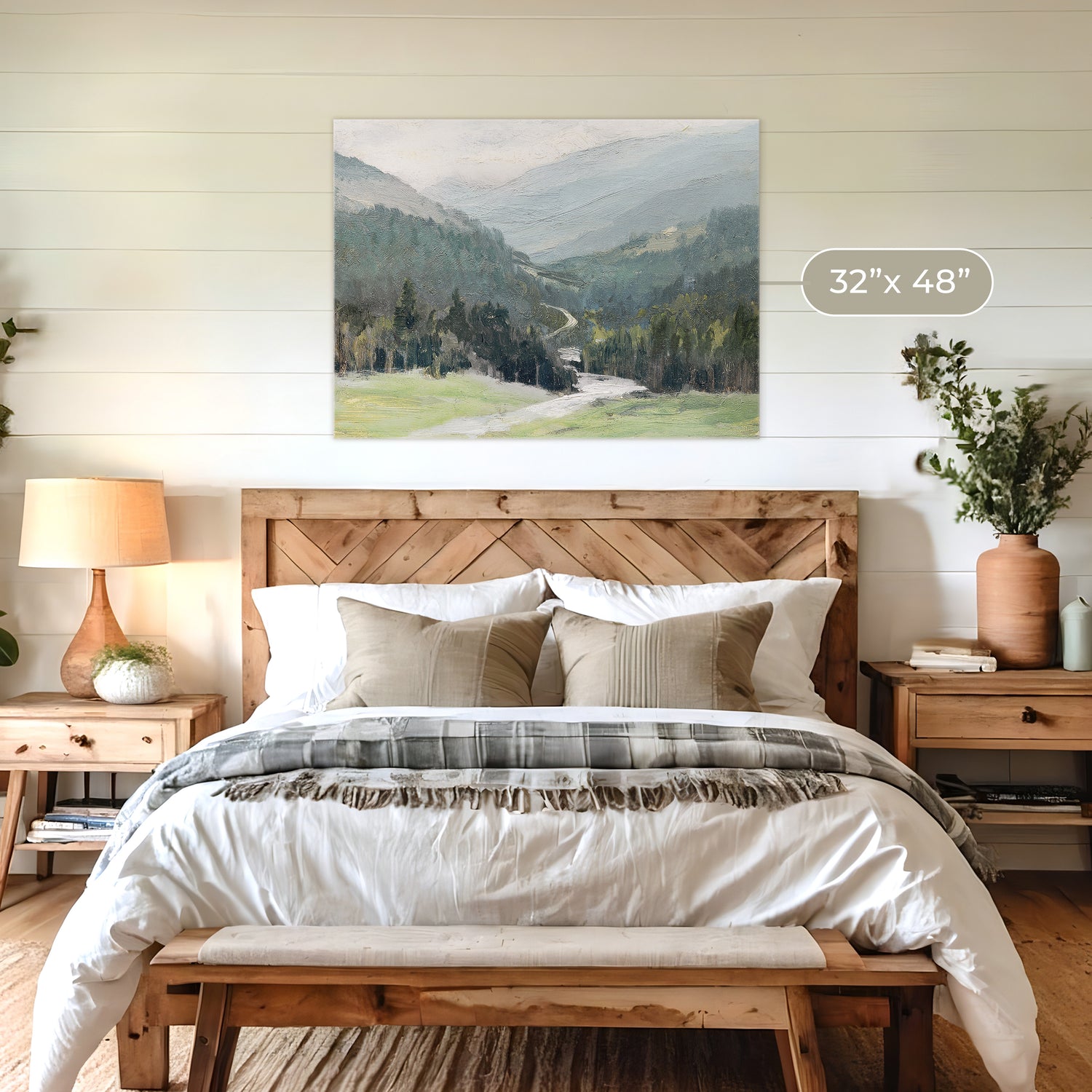 Pacific Northwest Art designed as Airbnb Art- Sage and Rose Prints