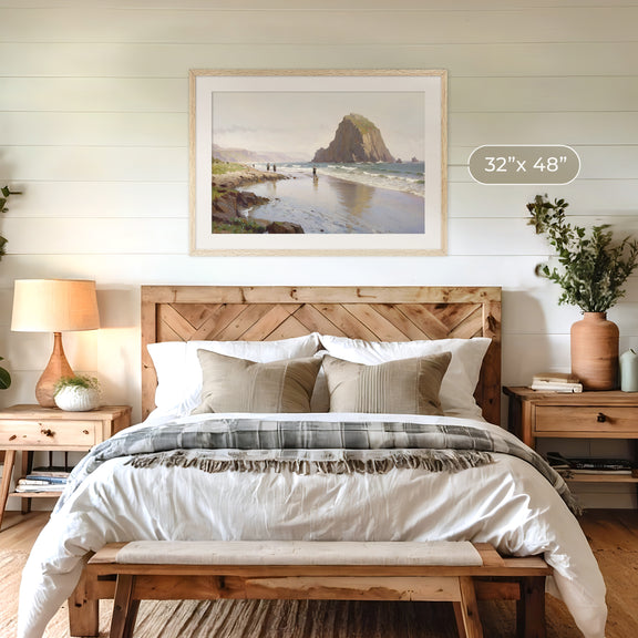 Pacific Northwest Coastal Painting Designed as Airbnb Decor