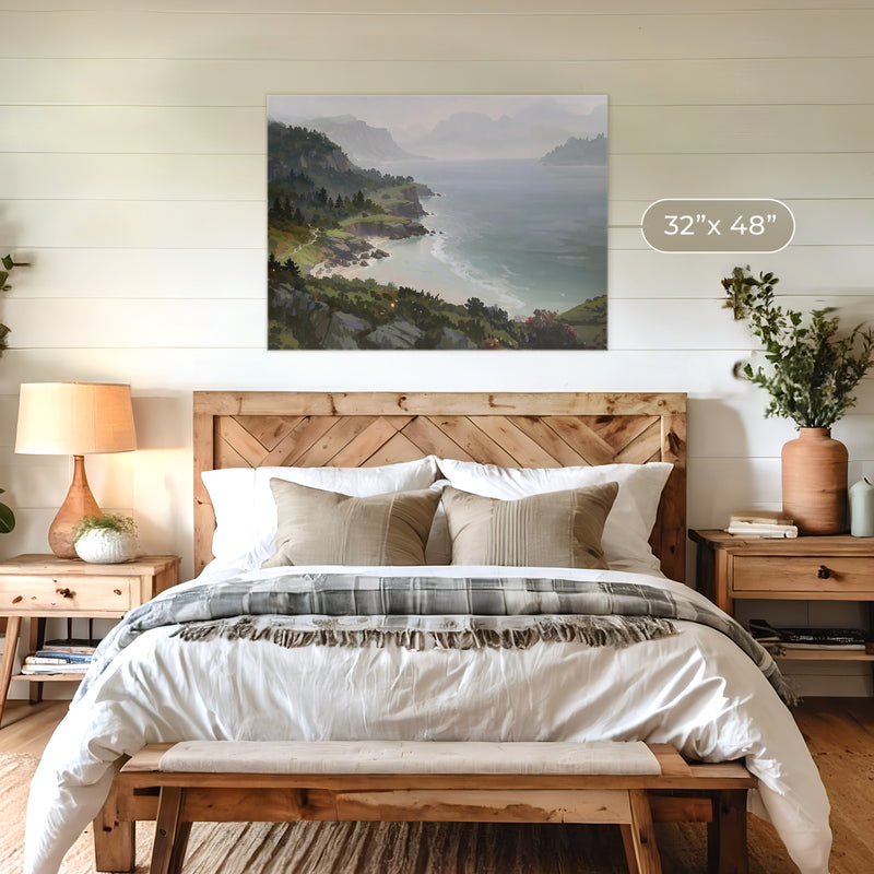 Pacific Coast Painting No2 - Sage and Rose Prints