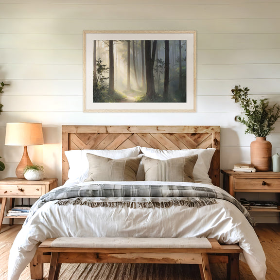 Pacific Northwest Painting Designed as Airbnb Art