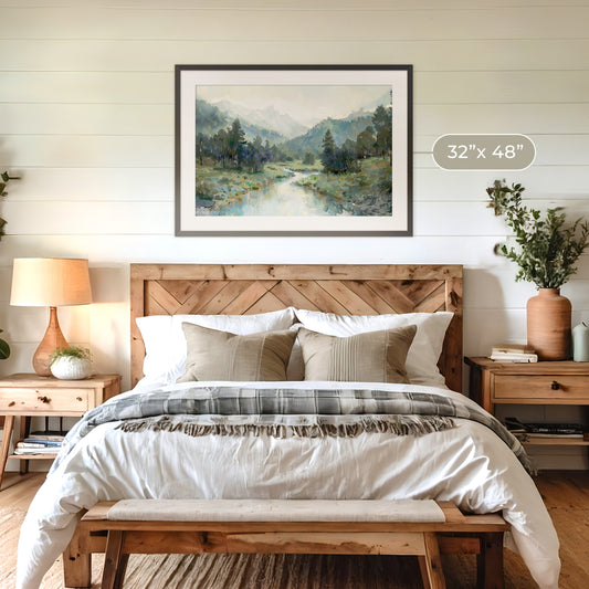 Pacific Northwest Art designed as Airbnb Art- Sage and Rose Prints